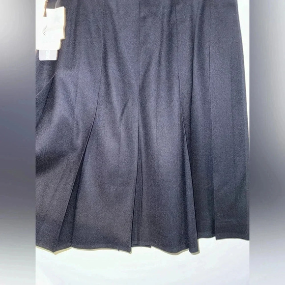 Jones NY VINTAGE 100% Worsted Wool midnight‎ Pleated Skirt sz 14 NWT - Picture 3 of 5